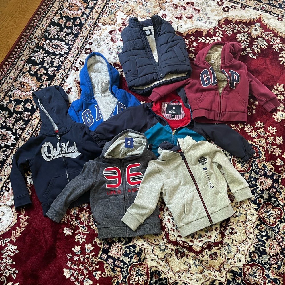 Bundle of boys 3T hoodie/vest/jacket